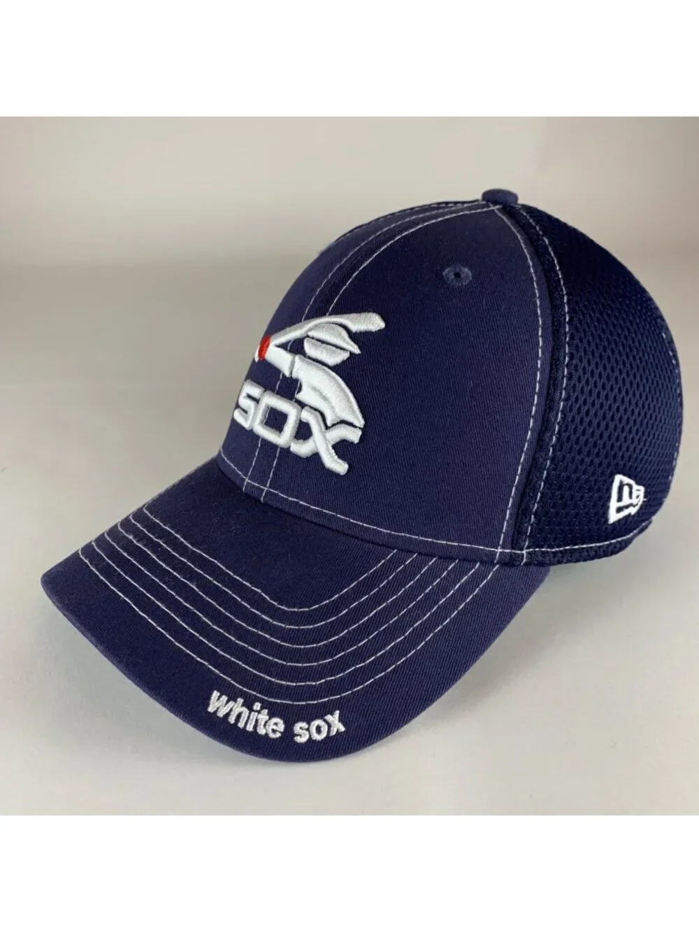 Chicago White Sox MLB Navy Blue New Era 39Thirty Stretch Fitted Hat Mens M/L